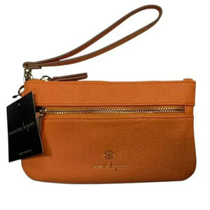 NWT NANETTE LEPORE Mollie Top Zip Tech Wristlet/organizer Apricot